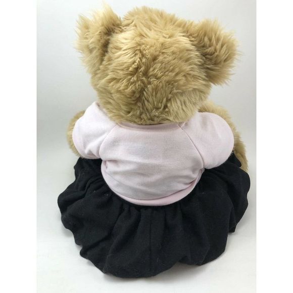 Build A Bear Classic Light Brown Shaggy Fur Bear Plush W/Outfit Pink Black Skirt - Picture 6 of 12